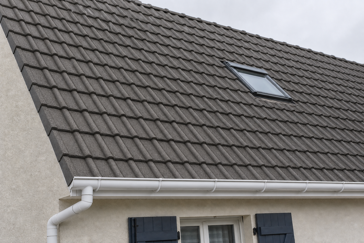 Exemple illustratif d’une toiture propre après démoussage adapté